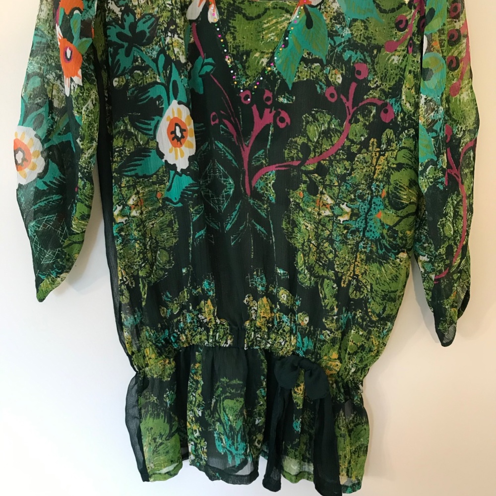 NWT Multi-color Desigual Floral Blouse - Picture 12 of 13